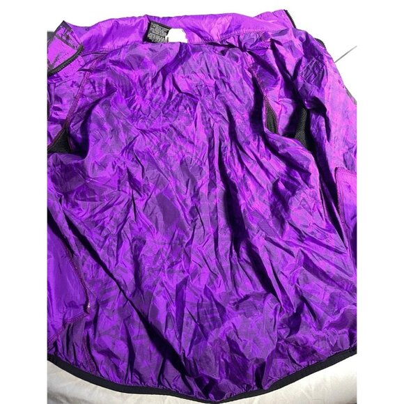 Vintage Illuminite Jacket Women’s Sz Medium Purple Black Zip Up Jacket - Picture 12 of 13